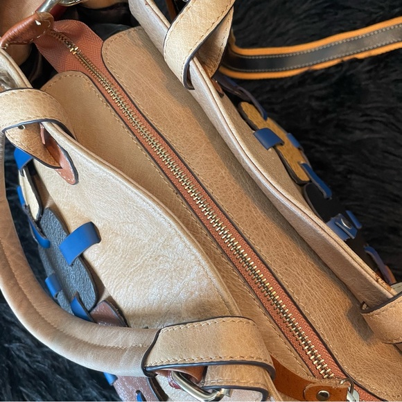 Charmes leather patchwork tote crossbody - Picture 9 of 14